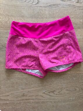 Girls' Hot Pink Floral Active Swim Shorts